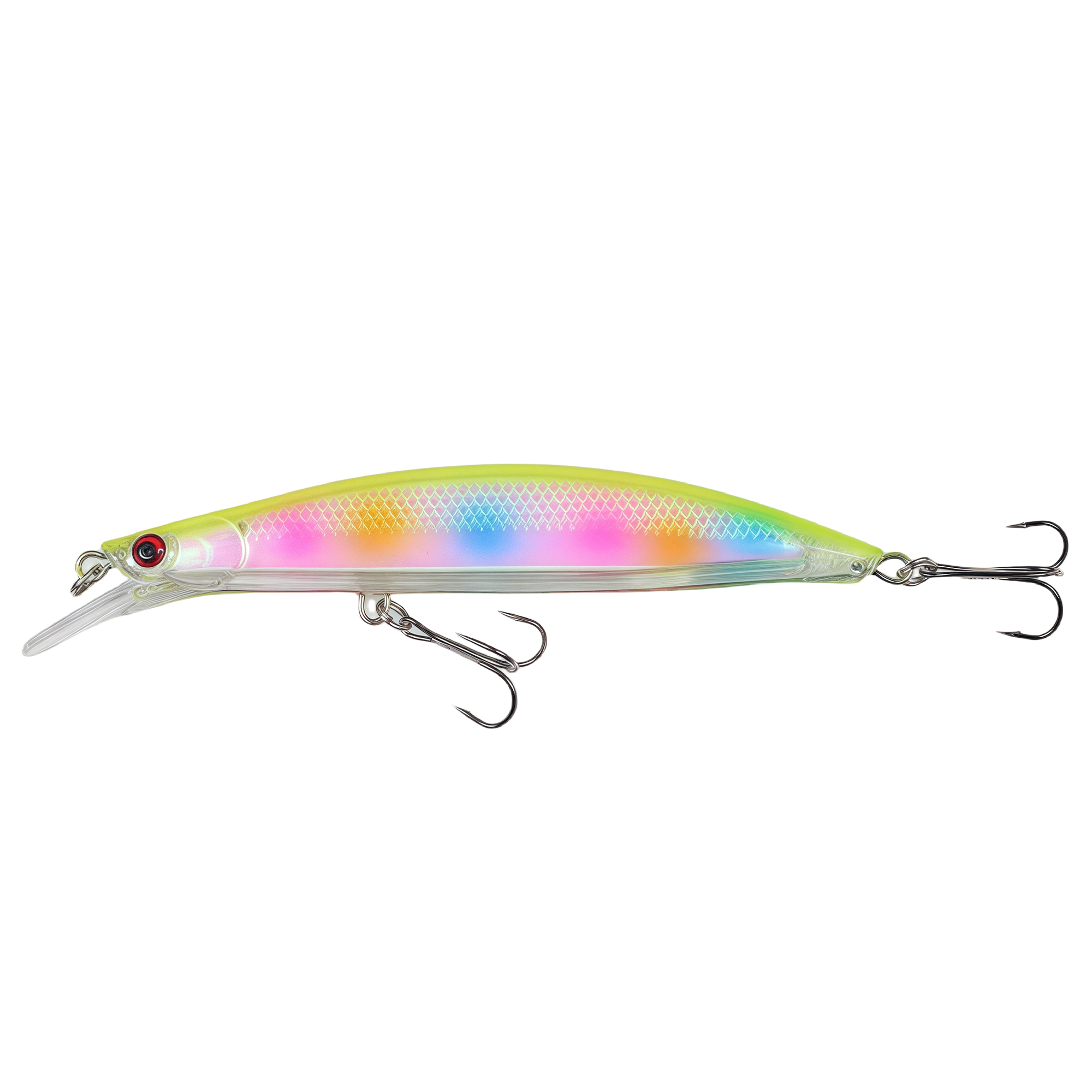 22g Laser Painted Minnow Hard Lure Bait with Sharp Hooks for Long Casting 5