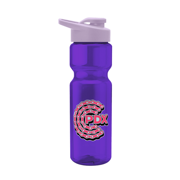 Blazer 28oz Transparent Bike Bottle w/Drink-thru Lid 904