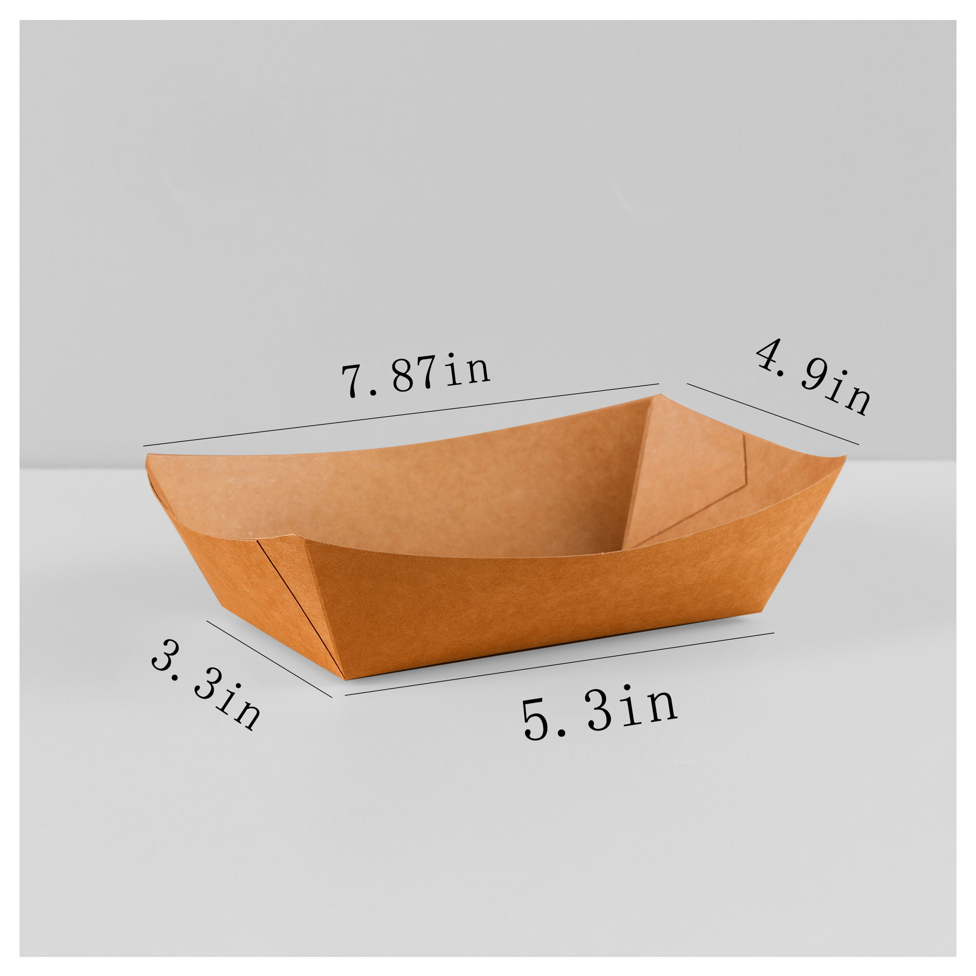 Sustainable Kraft Paper Boat Box for Fries & Fast Food Use 2