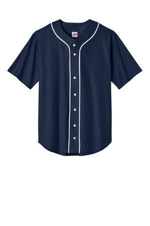 A4 Short Sleeve Full-Button Baseball Top A4N4184 9