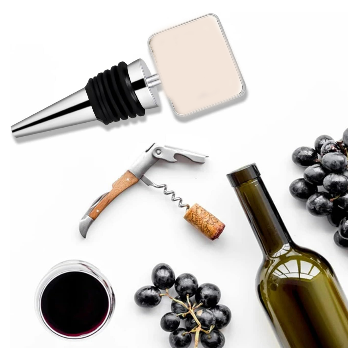 Customizable Stainless Steel Wine Bottle Stoppers 3