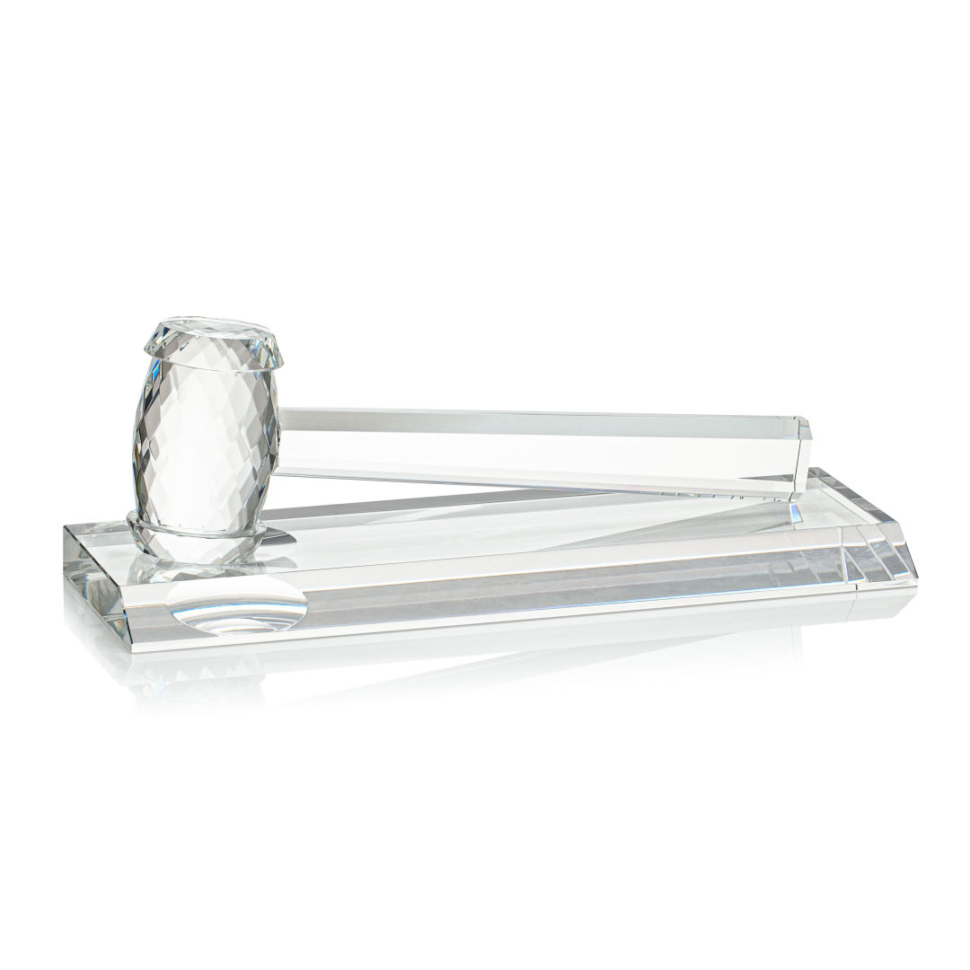 Optical Gavel Award on Base 3