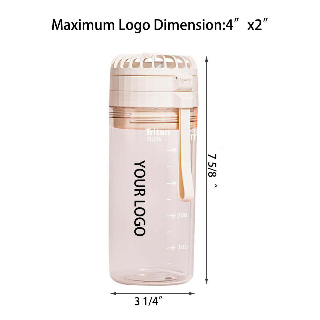 460ML Portable Water Bottle With Fan 6