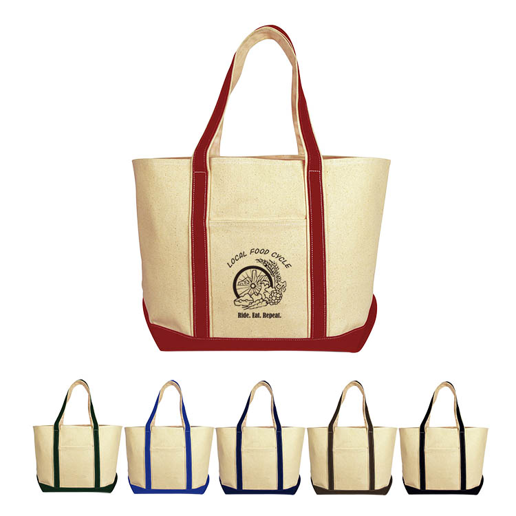 16 oz. Heavy Duty Large Cotton Canvas Tote Bag Boat Bag 12