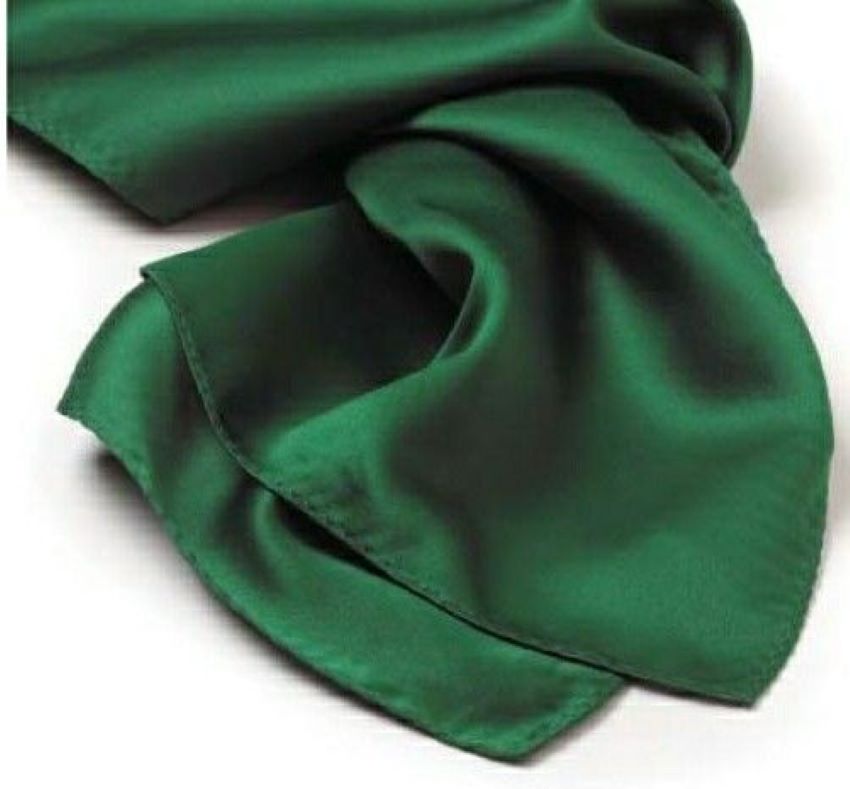 Kelly Green Silk Scarf - 10"x54" 2