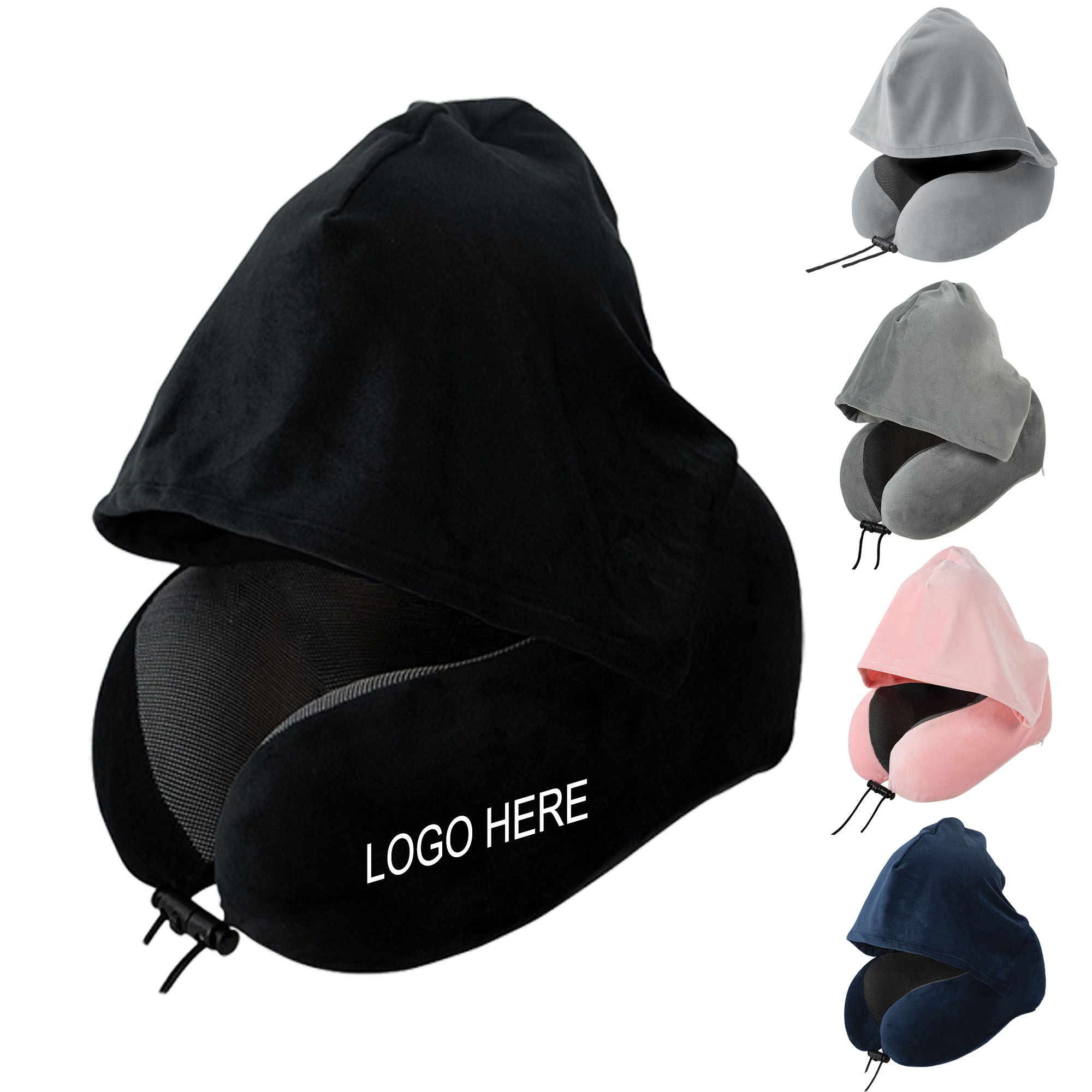 Memory Foam Hooded Neck Pillow For Travel 4