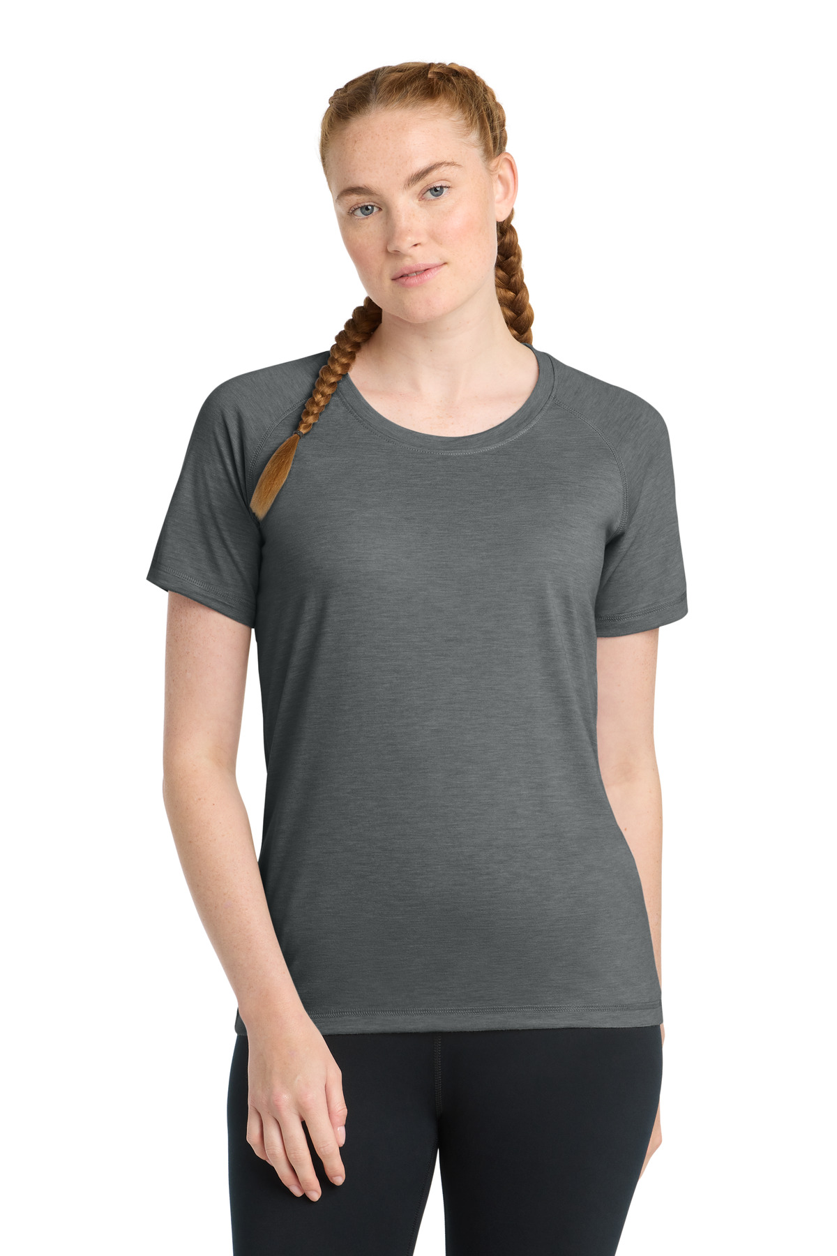Sport-Tek Women's PosiCharge Tri-Blend Wicking Scoop Neck Raglan Tee. LST400 88
