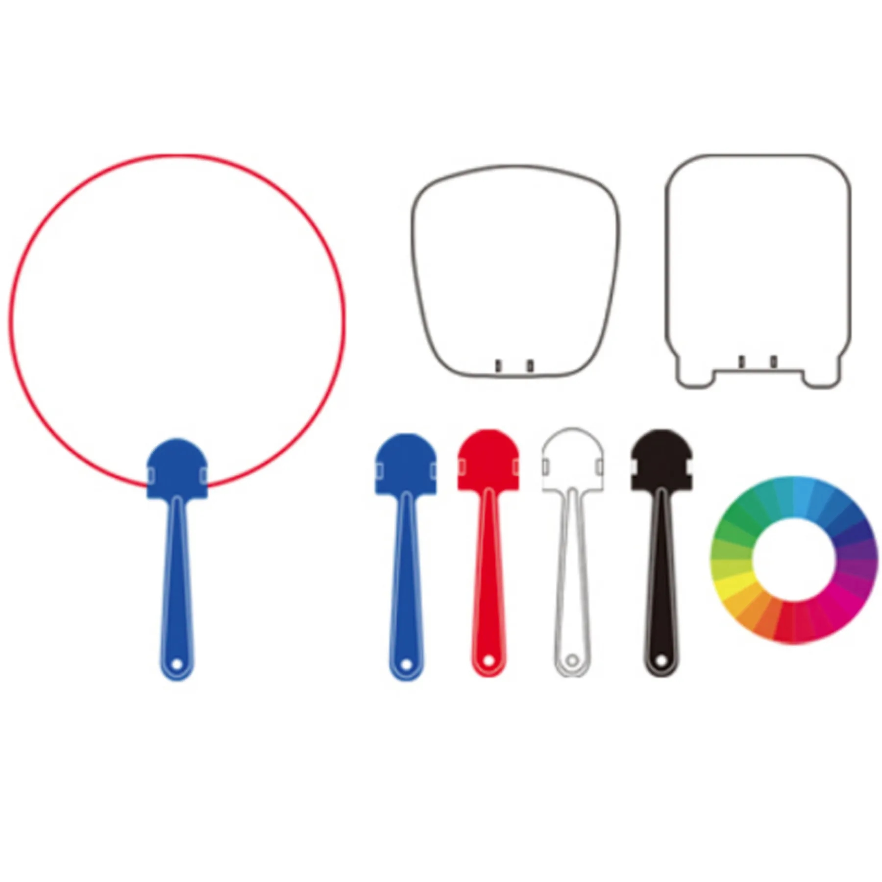 Plastic Round Handheld Fans 4