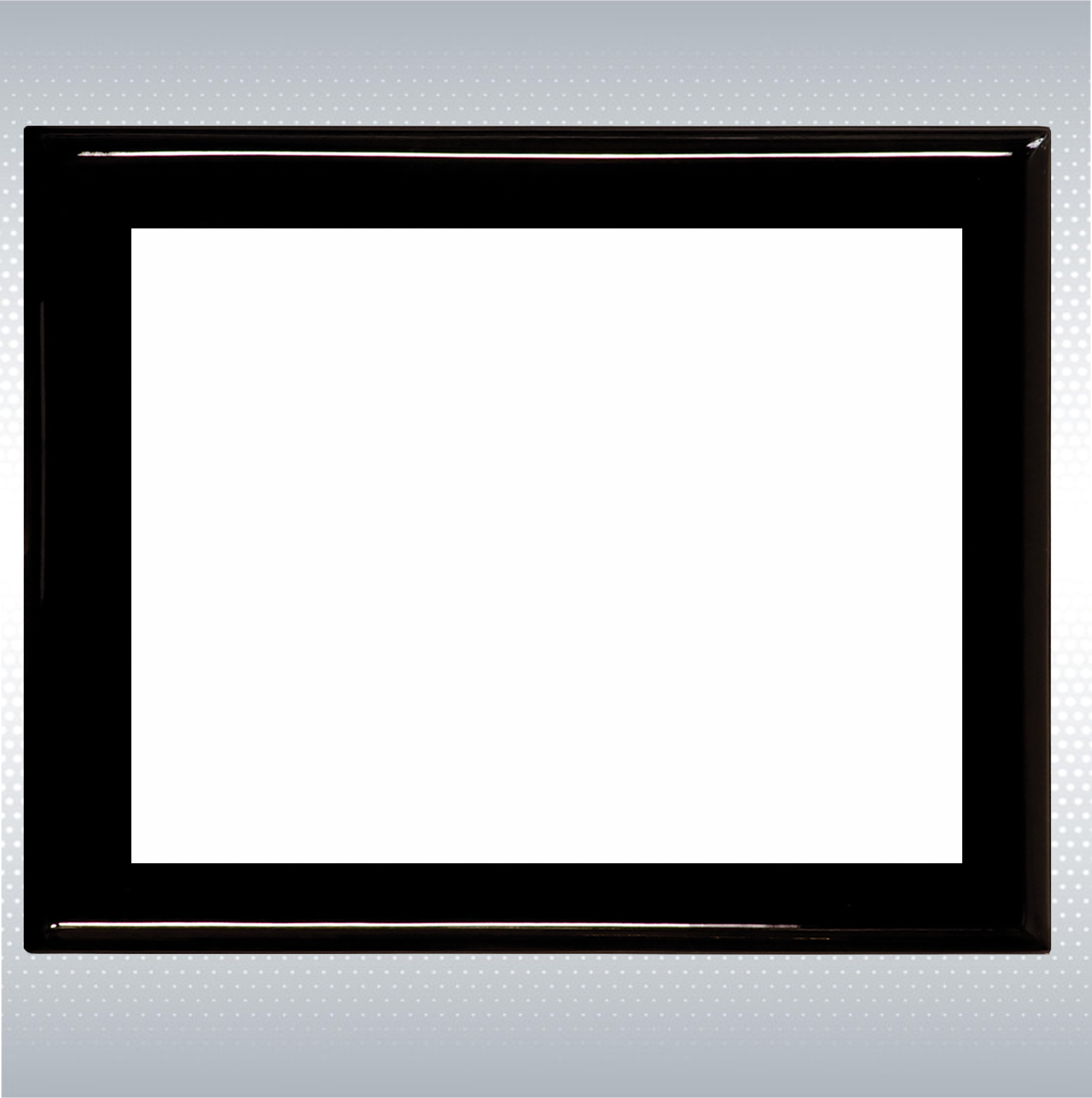 Black Piano Finish Wood Plaque w/Full Color Sublimated Plate 12