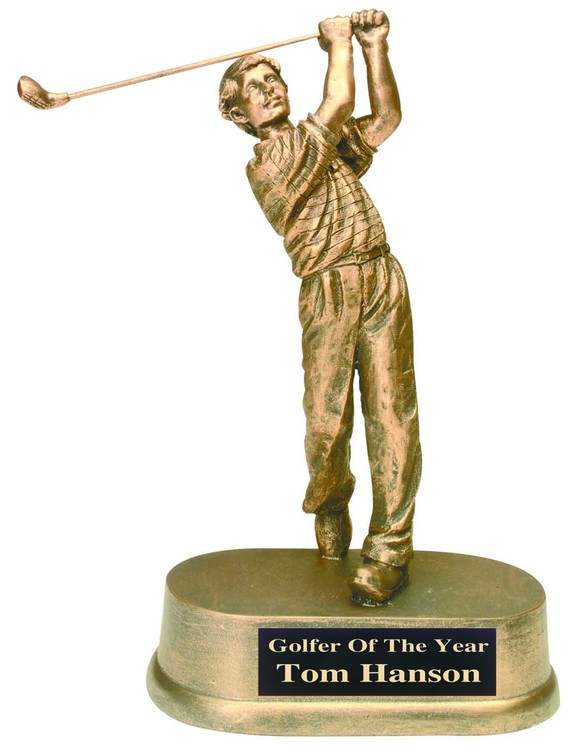 Golf Male Antique Gold Figure Award 3