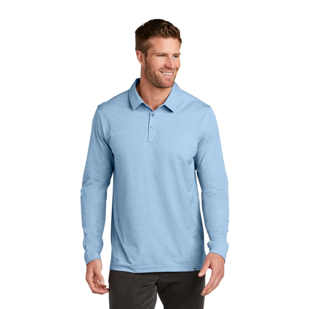TravisMathew Oceanside Heather Long Sleeve Polo 2