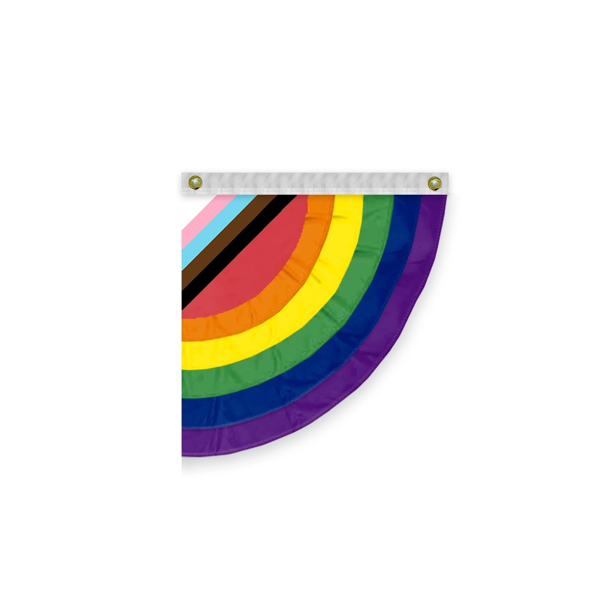 3'x3' Progressive Pride Pleated Half Fan-Right Side 2