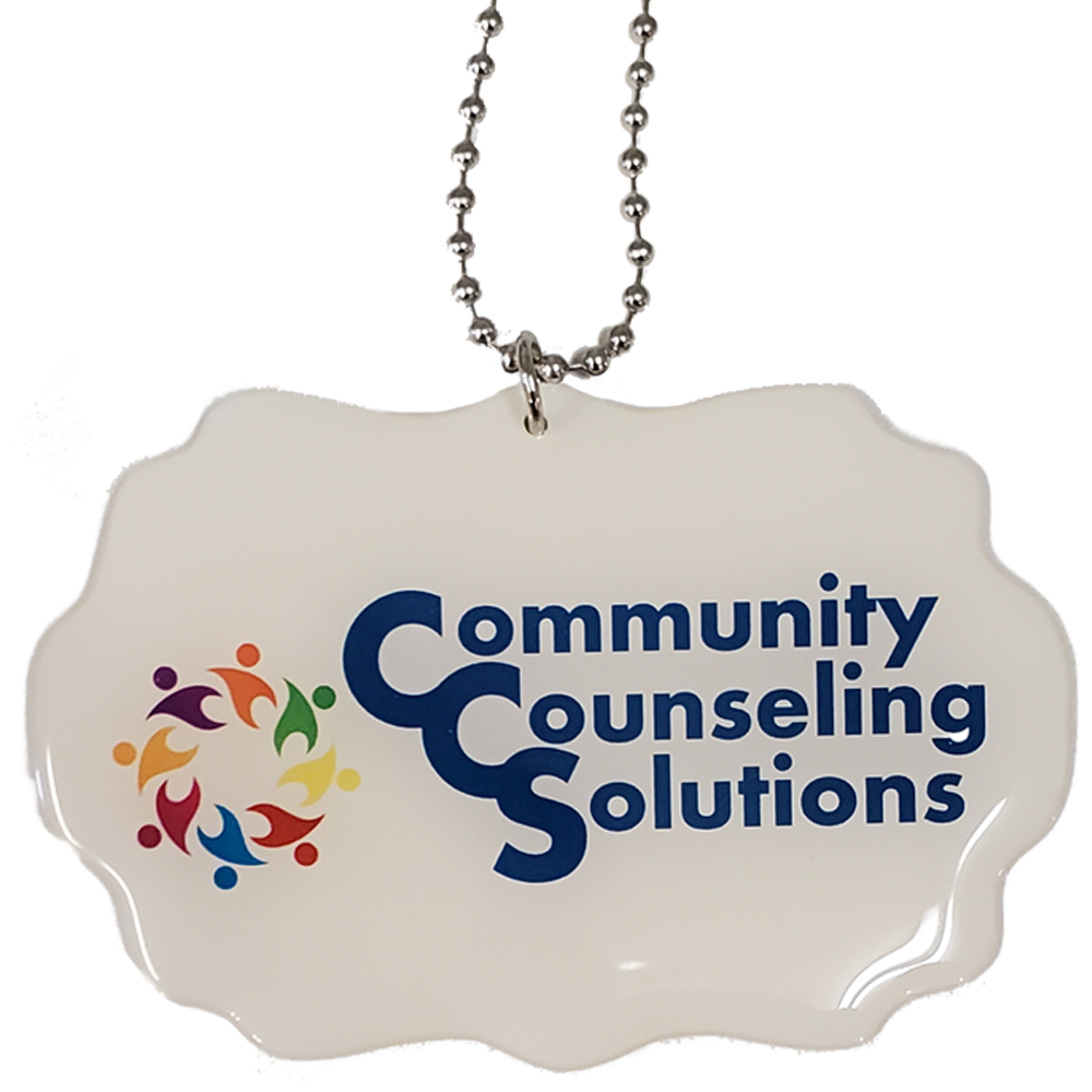 Ball Chain Necklace with Custom Pendant / Charm from 6.1 - 7 Sq. In.