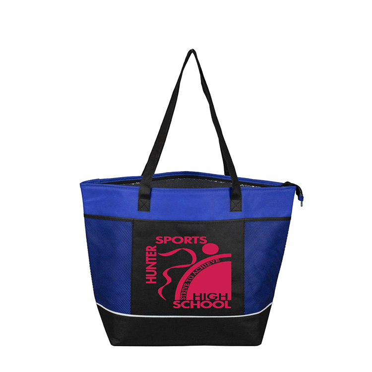 22"W x 16"H x 7 ½"Gusset - "FROST LINE" Super-Sized Insulated Zipper Cooler Tote 67