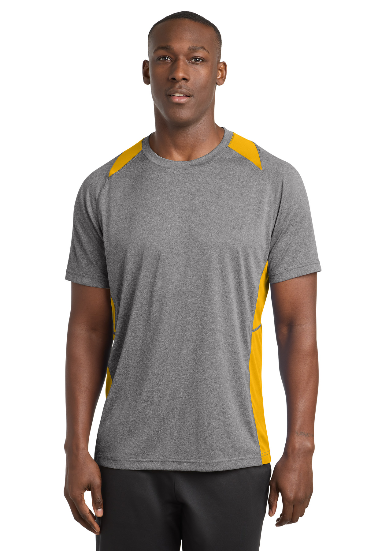 Sport-Tek Heather Colorblock Contender Tee. ST361 81