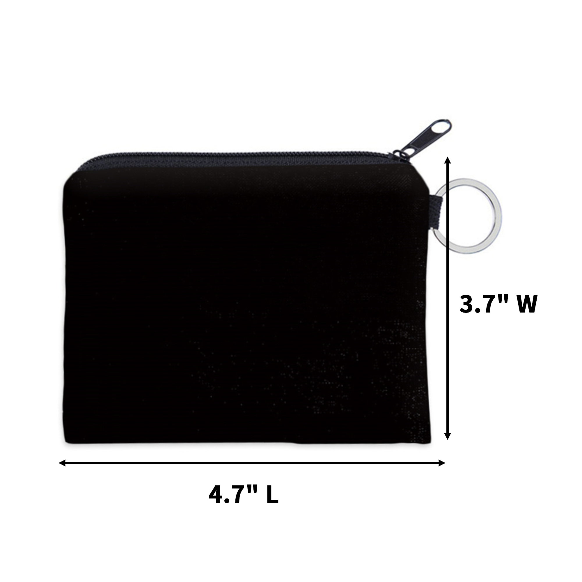 Full Color Zipper Coin Wallet With Key Ring 4.7" 2