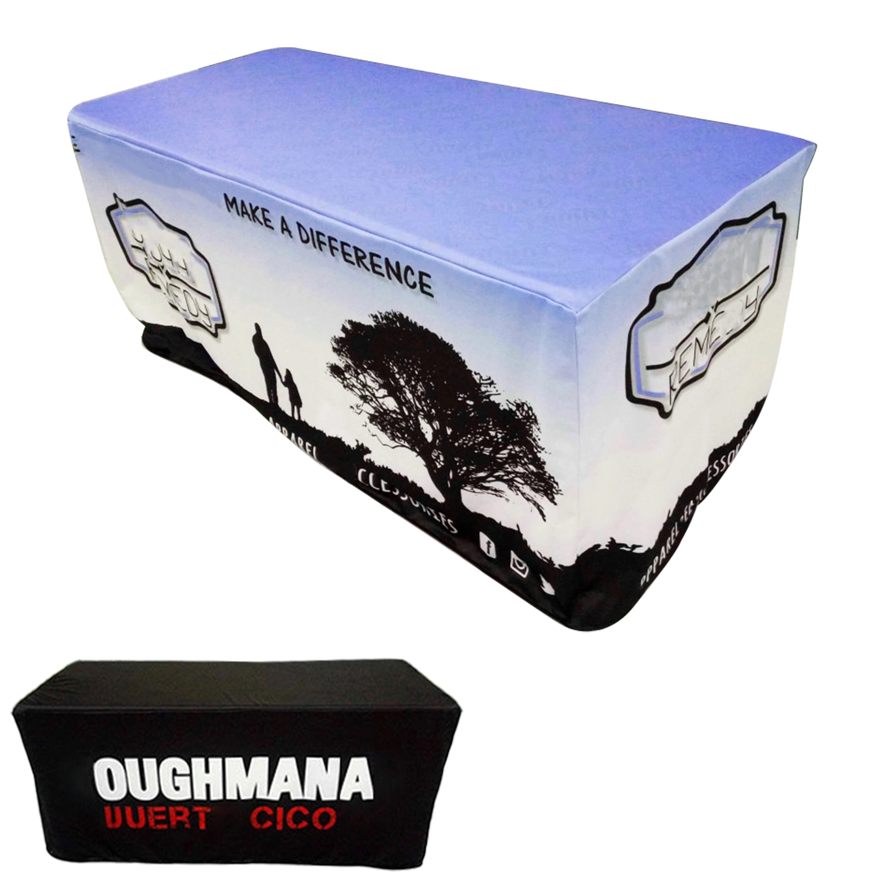 4ft Full Color Fitted Tablecloth 2