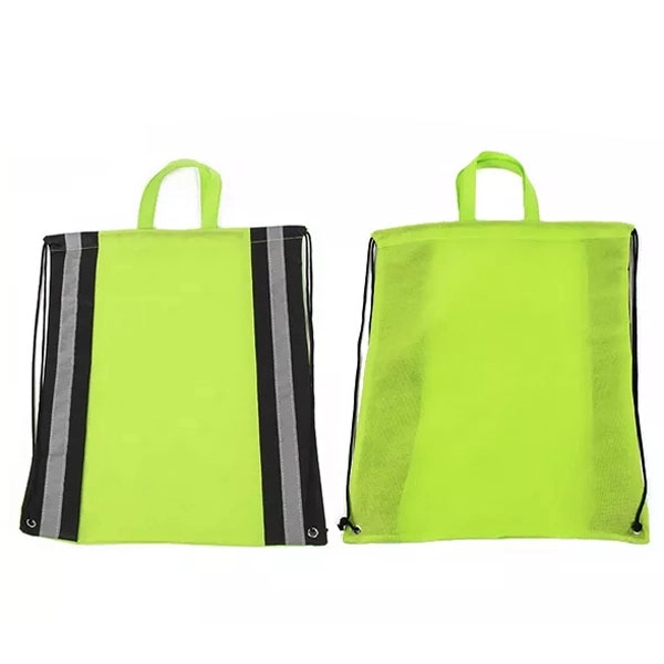 Non-Woven Reflective Drawstring Backpack 5