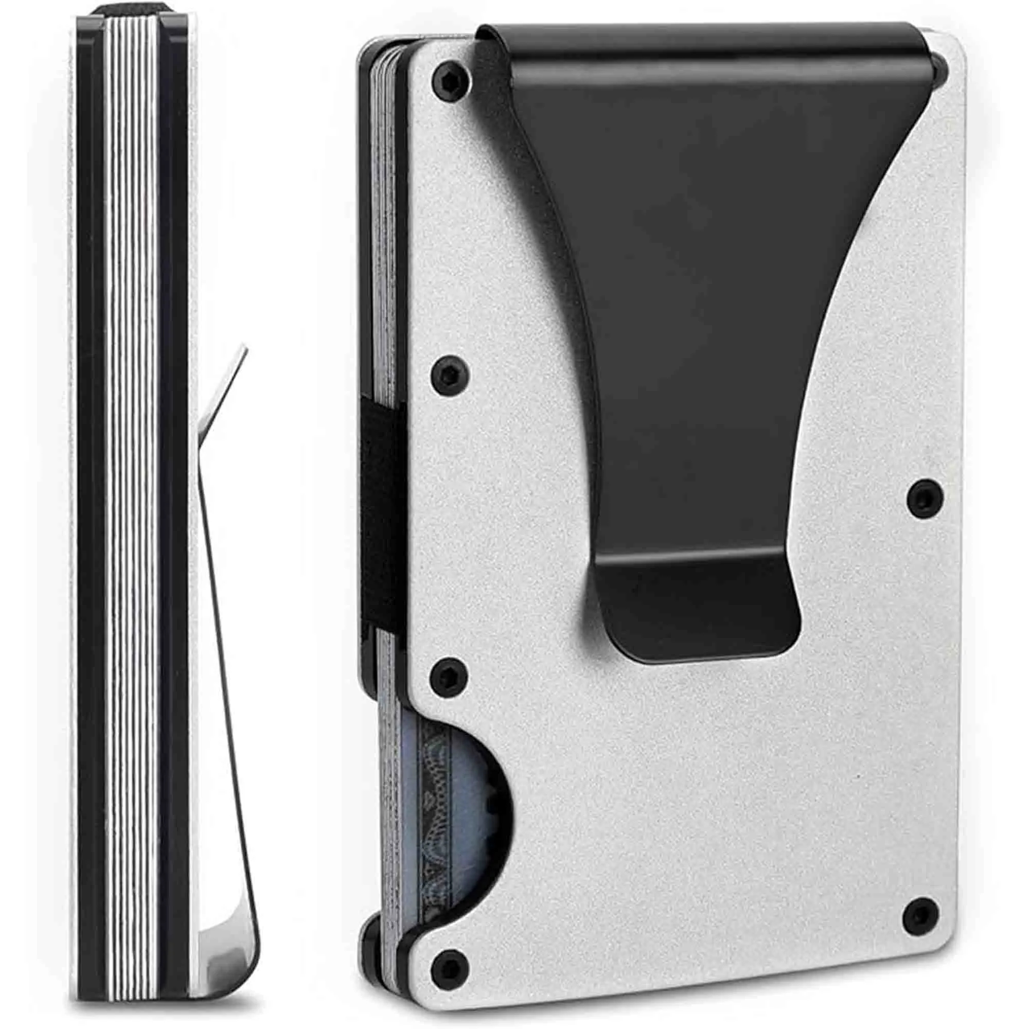Minimalist Carbon Fiber RFID Blocking Aluminum Metal Wallet 9