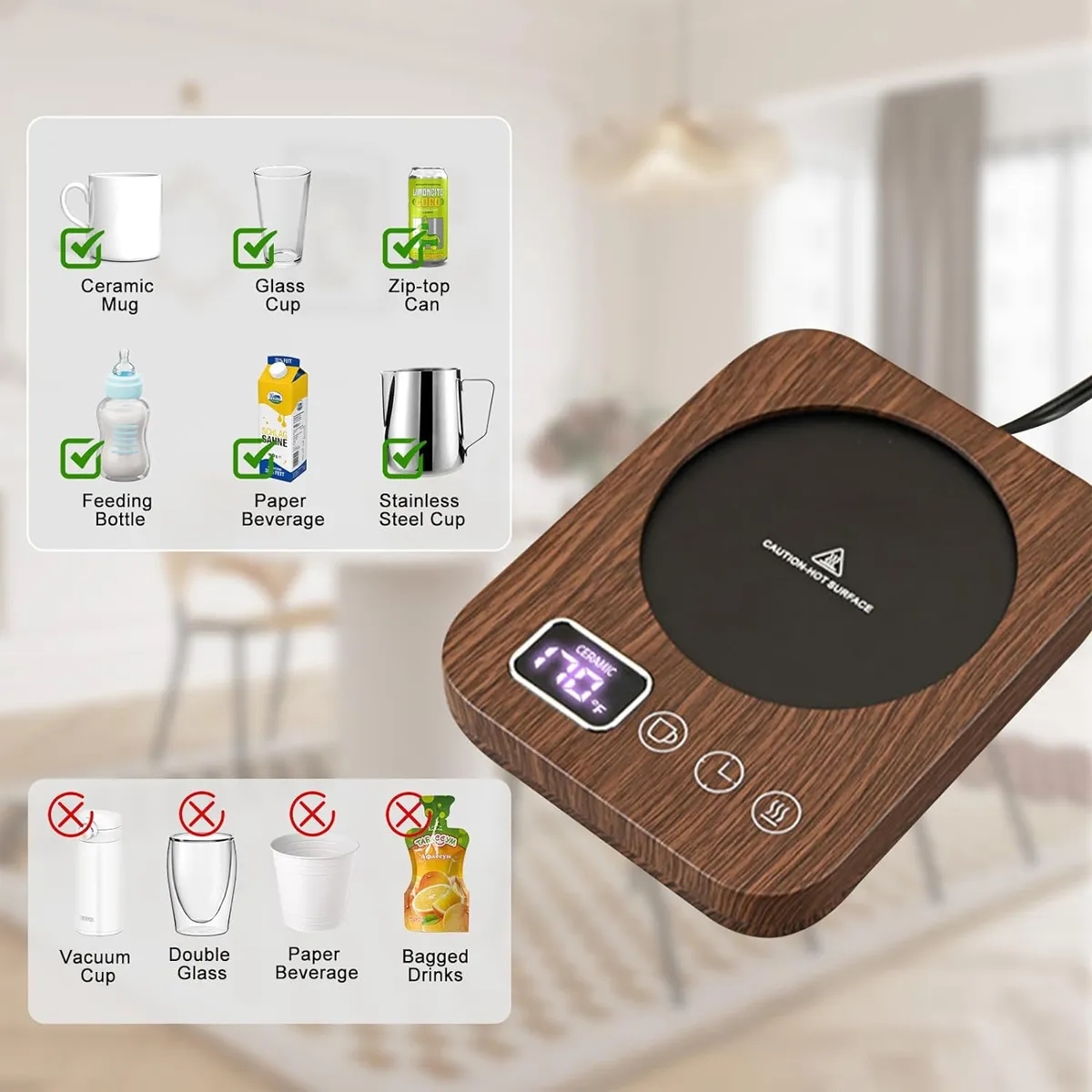 Electric Cup Warmer with Gravity Sensor 2