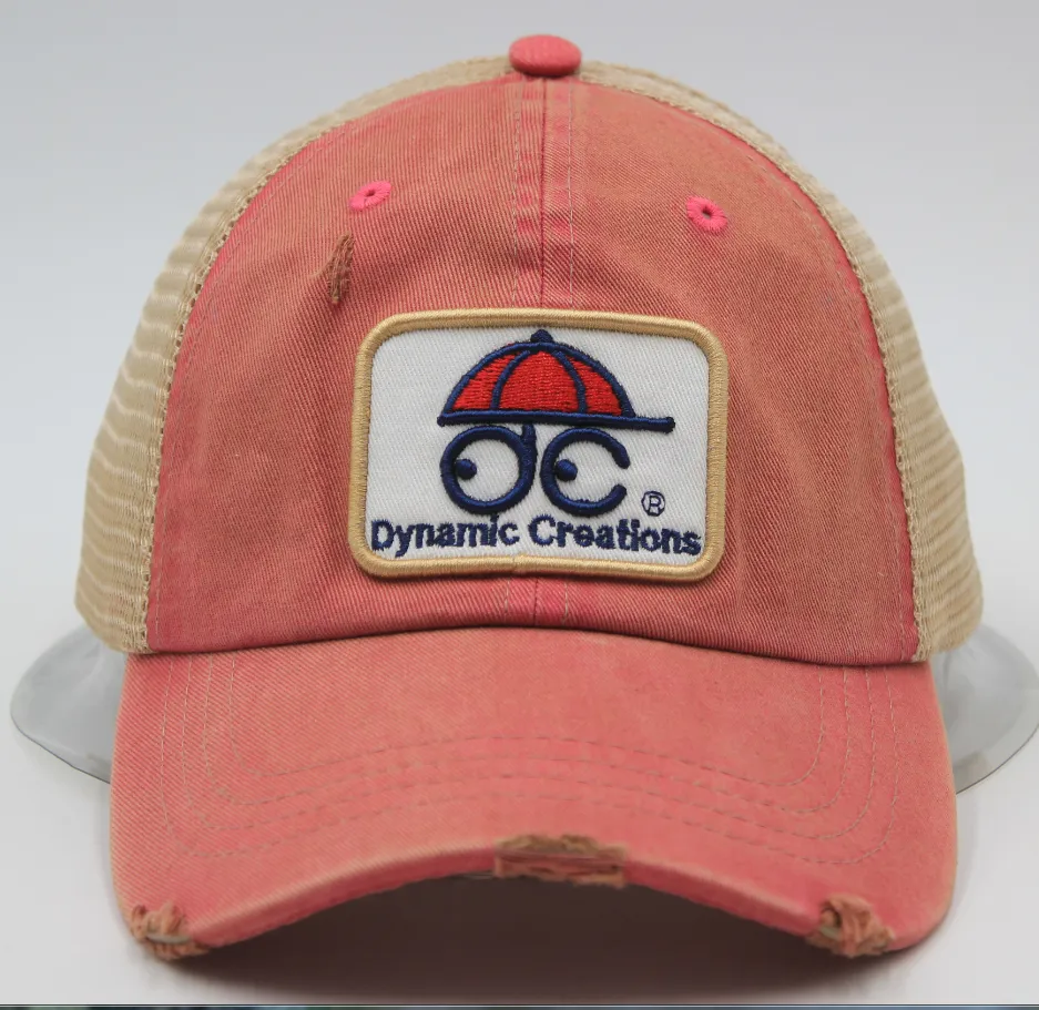 Trucker Cap 5 Panel Mesh Back SnapBack Woven Patch