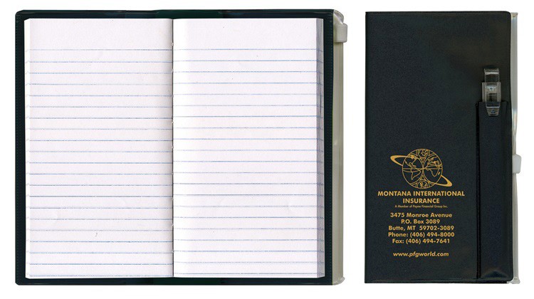 Tally Book Zip Back Planner w/ Clear Pen and Zip-Lock Pocket - Solid Color Cover 2