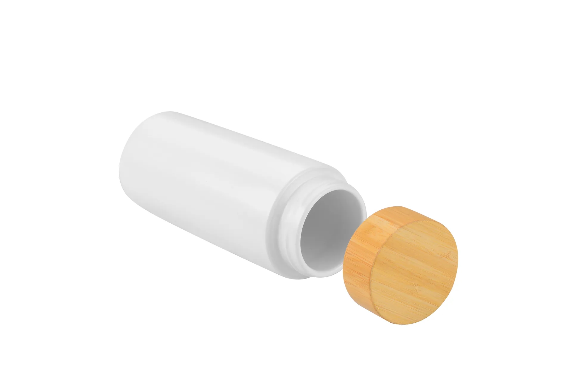 10oz Double Wall Ceramic Bottle w/ Bamboo Lid 5