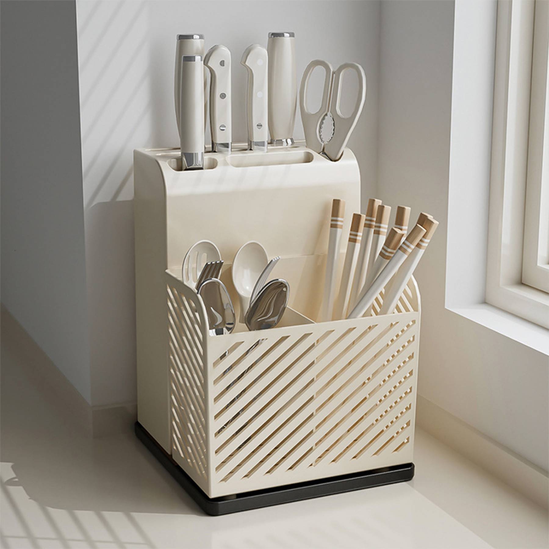 Plastic Combination cutlery storage shelves 2