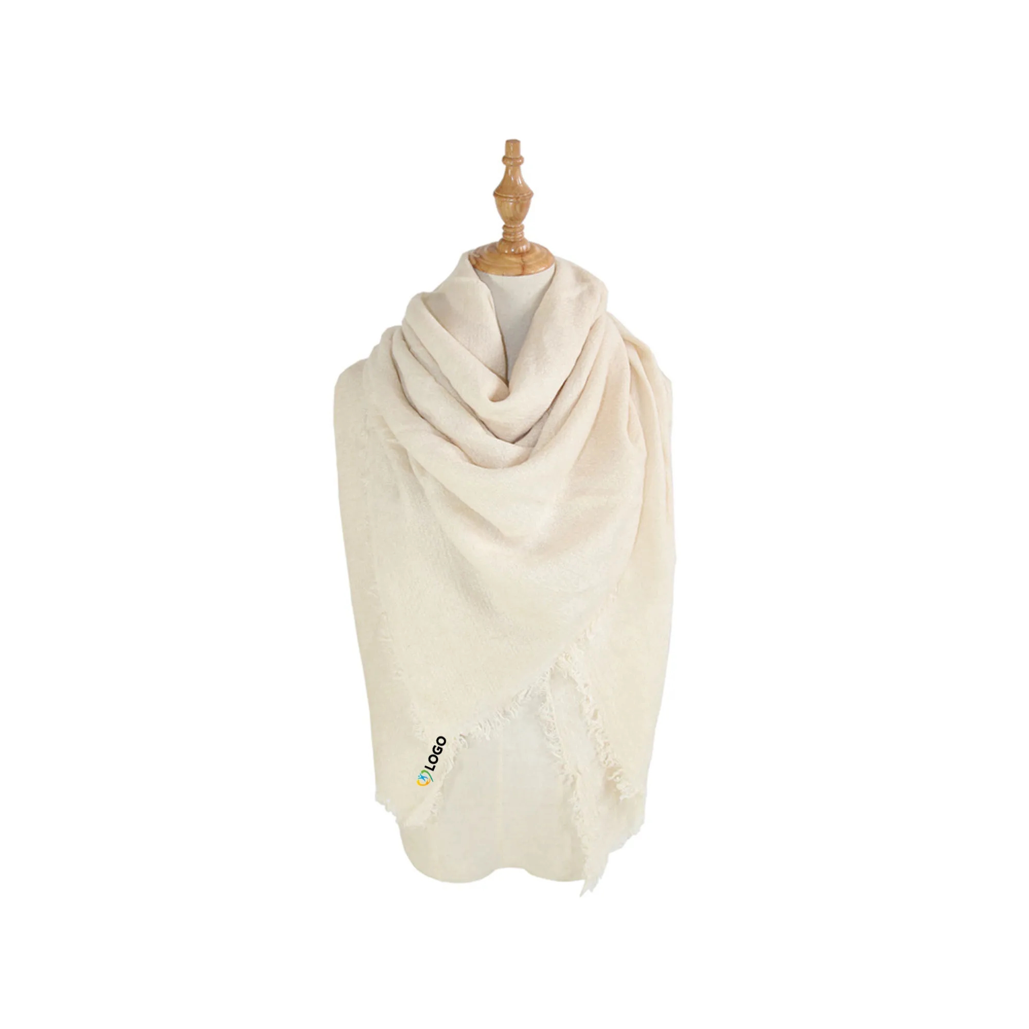 Autumn Winter Keep Warm Pashmina Blanket Solid Color Scarf 5