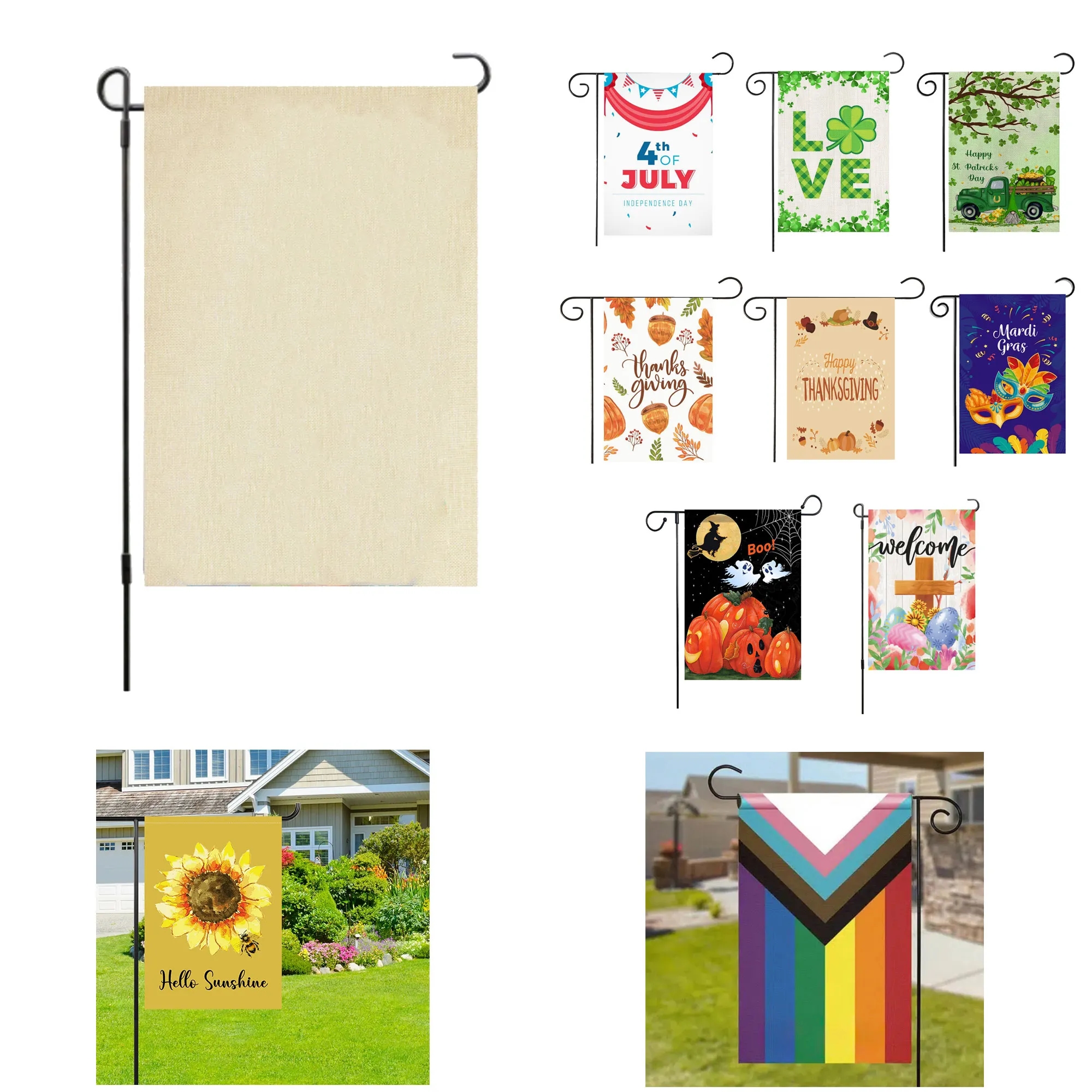 12" x 18" Custom Garden Banner