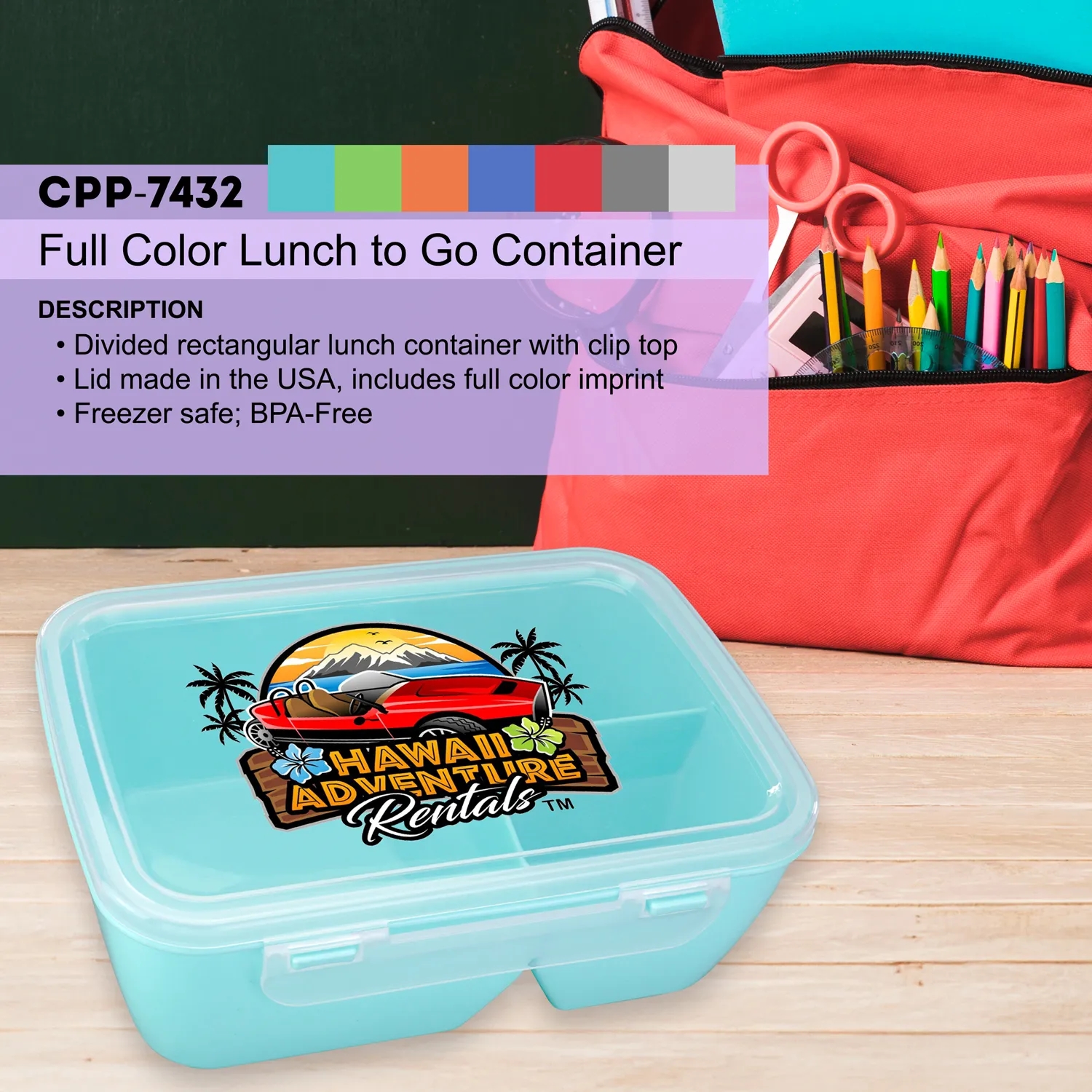Full Color Lunch To Go Container 12
