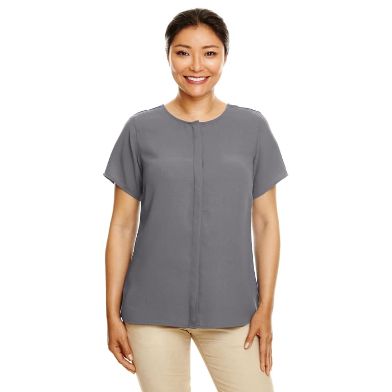 Devon & Jones Ladies' Perfect Fit™ Short-Sleeve Crepe Blouse 7
