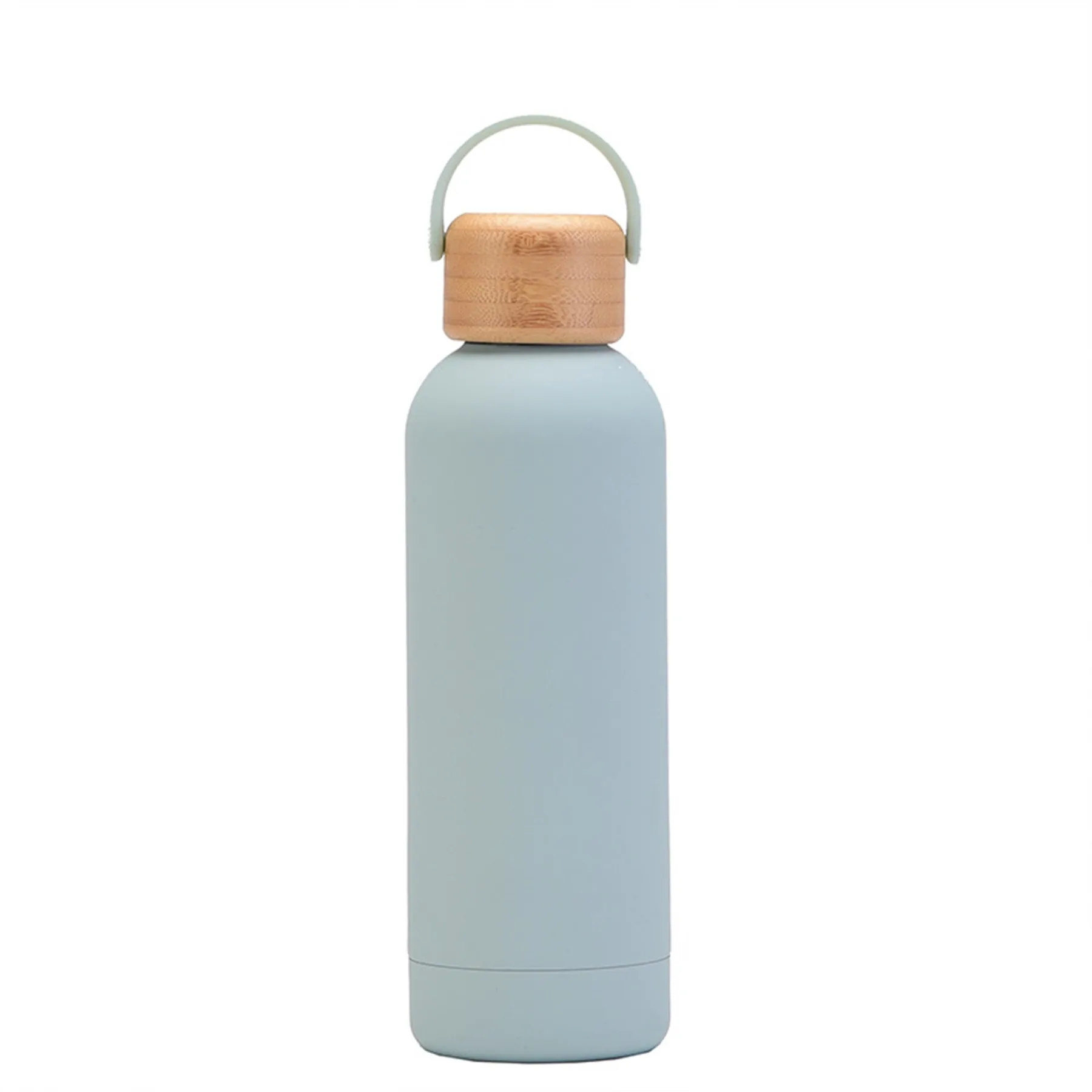 17 Oz Stainless Steel Water Bottle With Bamboo Lid 12