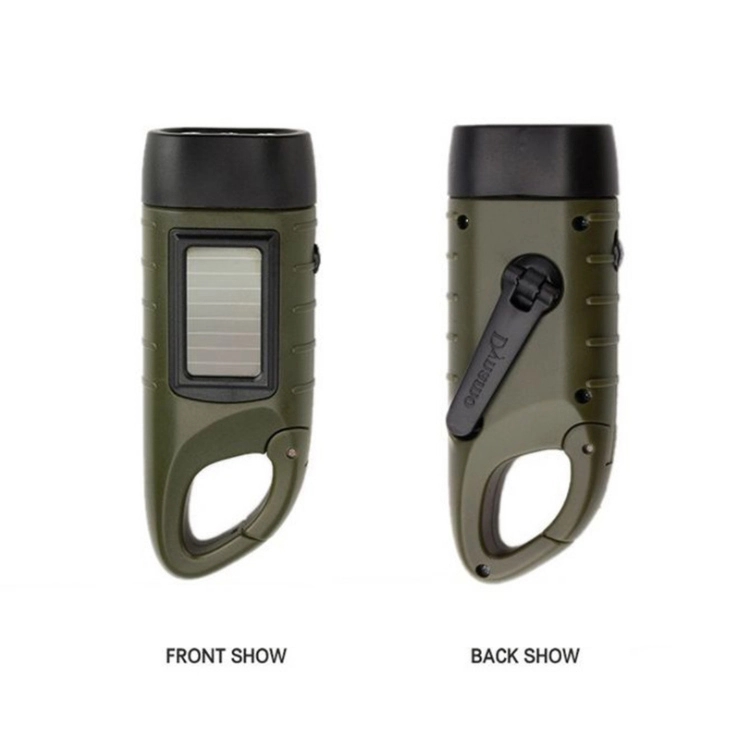 Hand Cranking Solar Powered Flashlight 7