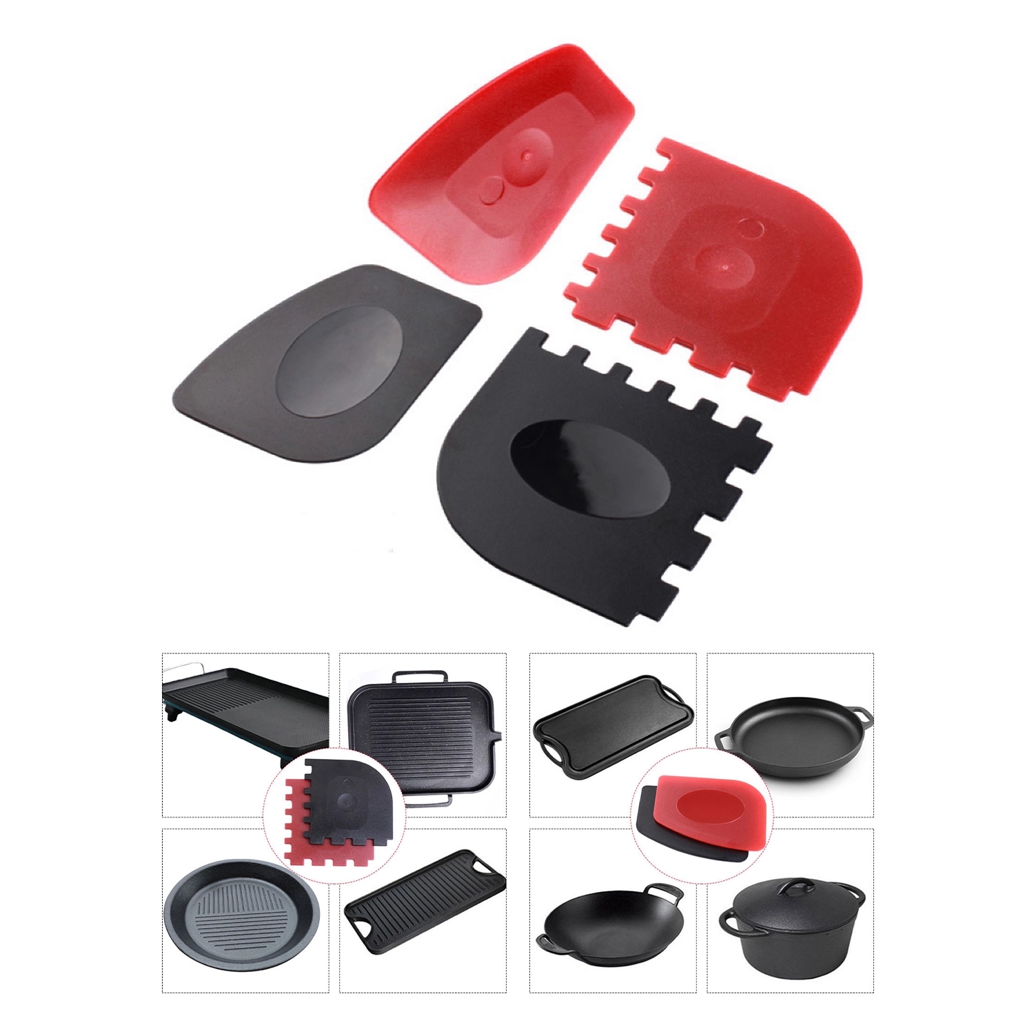 Baking Iron Pan Scratch - Proof Cleaning Scraper 3