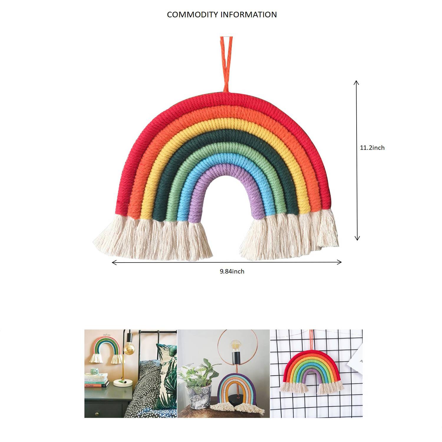 Woven Rainbow Hanging Wall Decoration 5