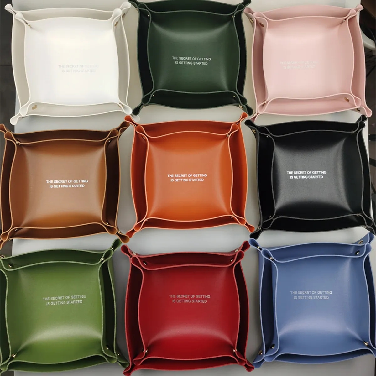 Leather Storage Basket Tray 4