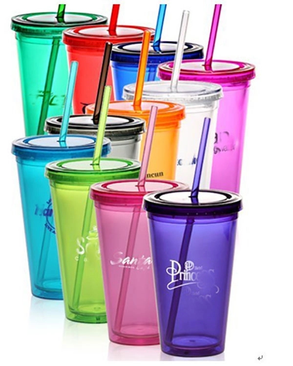 16 oz. Double Wall Acrylic Tumbler With Straw 1