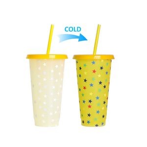 710ml Handy Heart Plastic Color Changing Cup 11