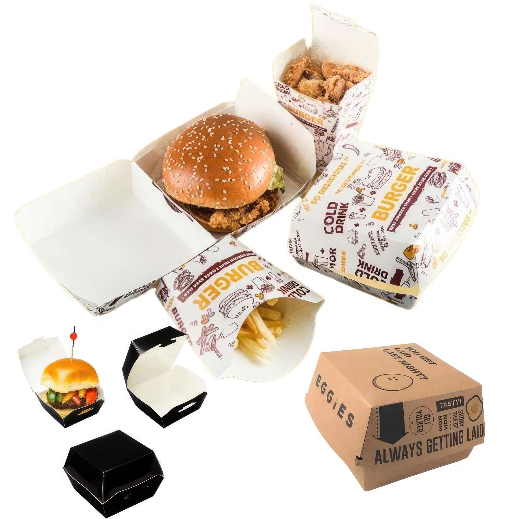 Custom Printed Disposable Burger Box 2