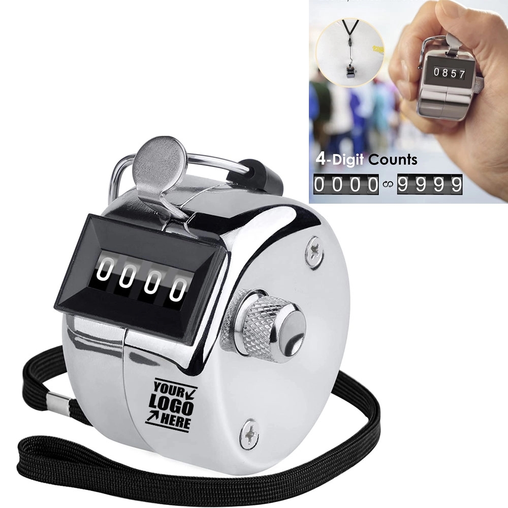 Metal Mechanical 4-Digit Number Count Clicker Counter 4
