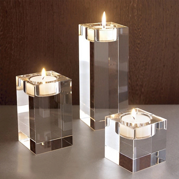 Square Crystal Candle Holder 5