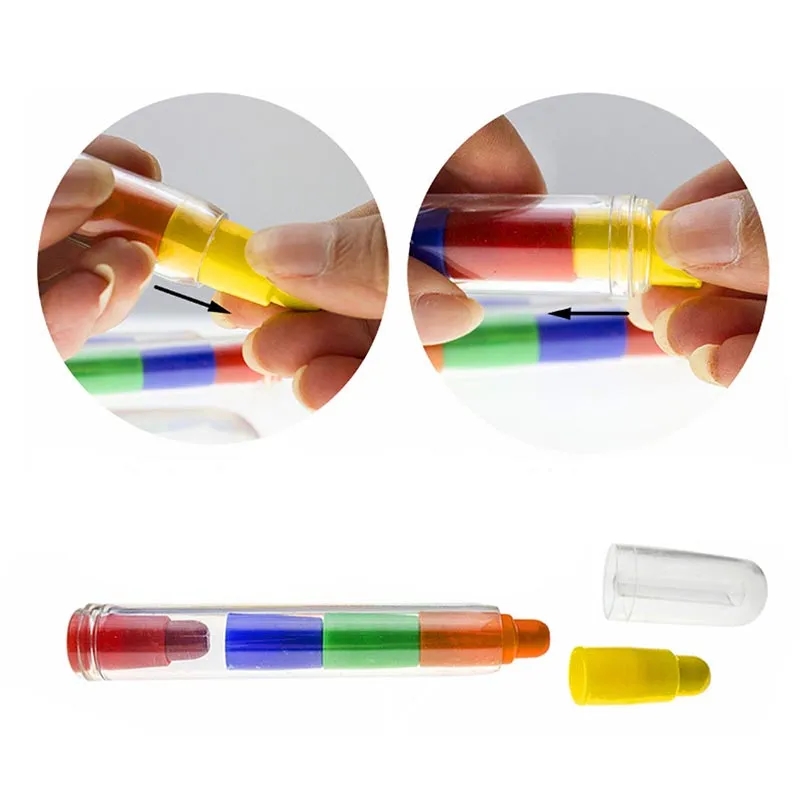 Portable Stackable Colorful Crayons 5