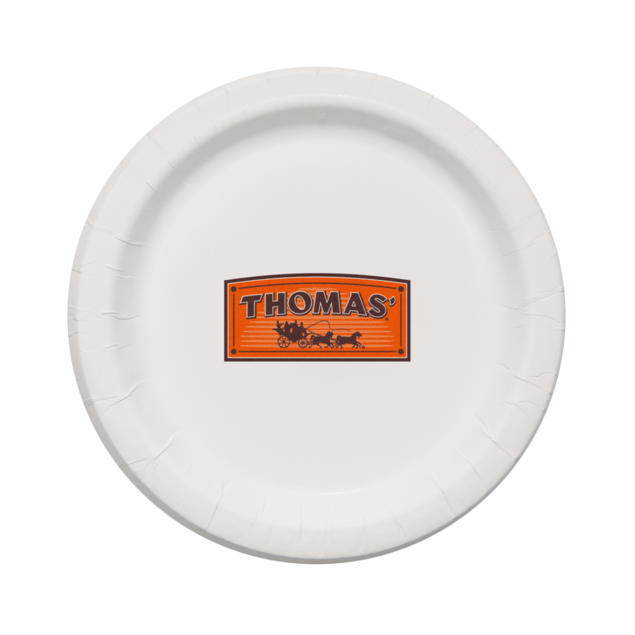 7.000" Plain Medium Weight Coated Paper Plate Round White Tradition Print 7
