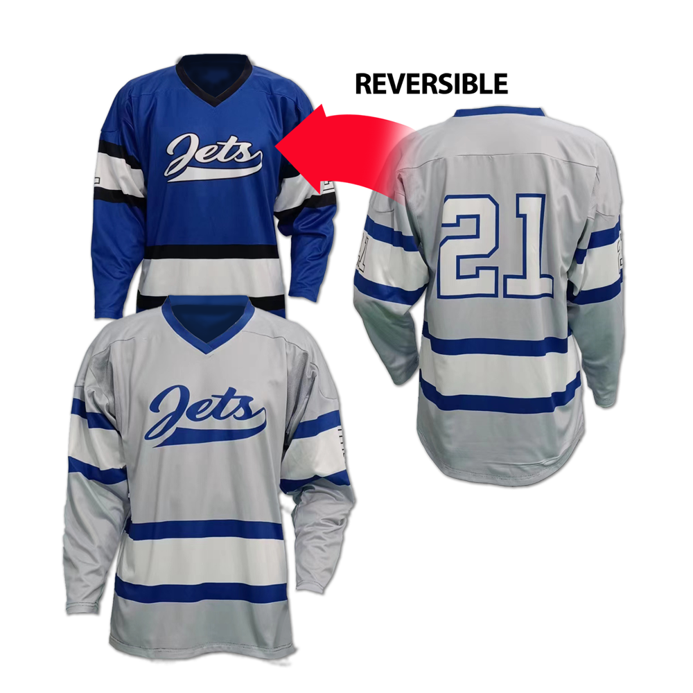 Men's Hockey Reverisble V-Neck Pinhole Polyester Jersey 1