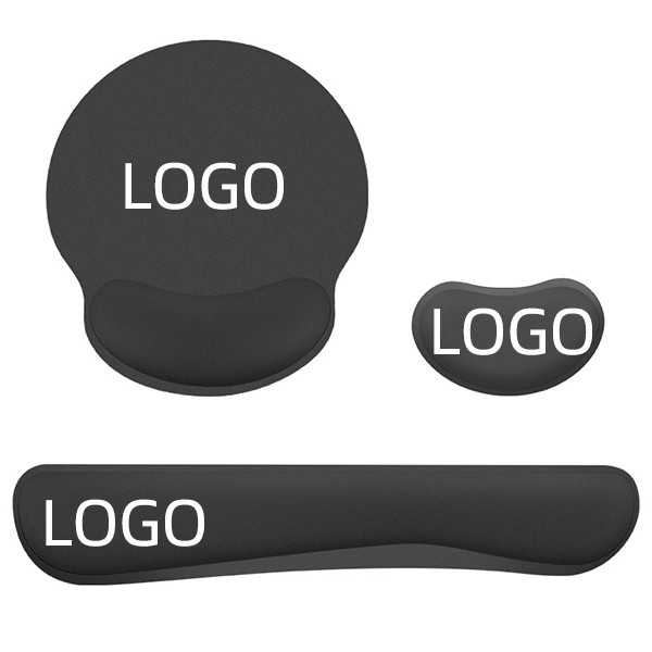 Memory Foam Keyboard Wrist Rest Pad Set 2