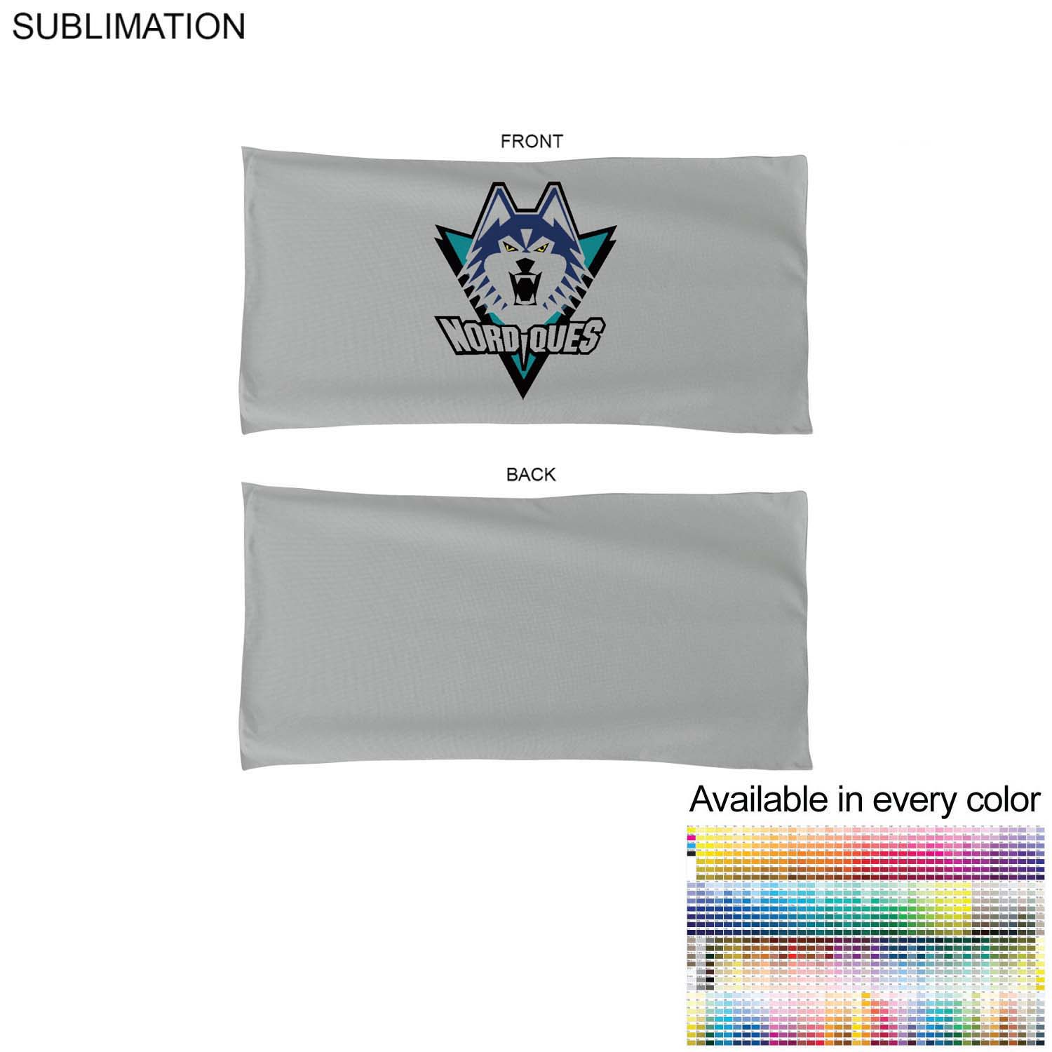 Colored Microfiber Terry Beach, Pool Towel, 22x44, Sublimated in Any PMS color Edge to Edge 2 sides 3