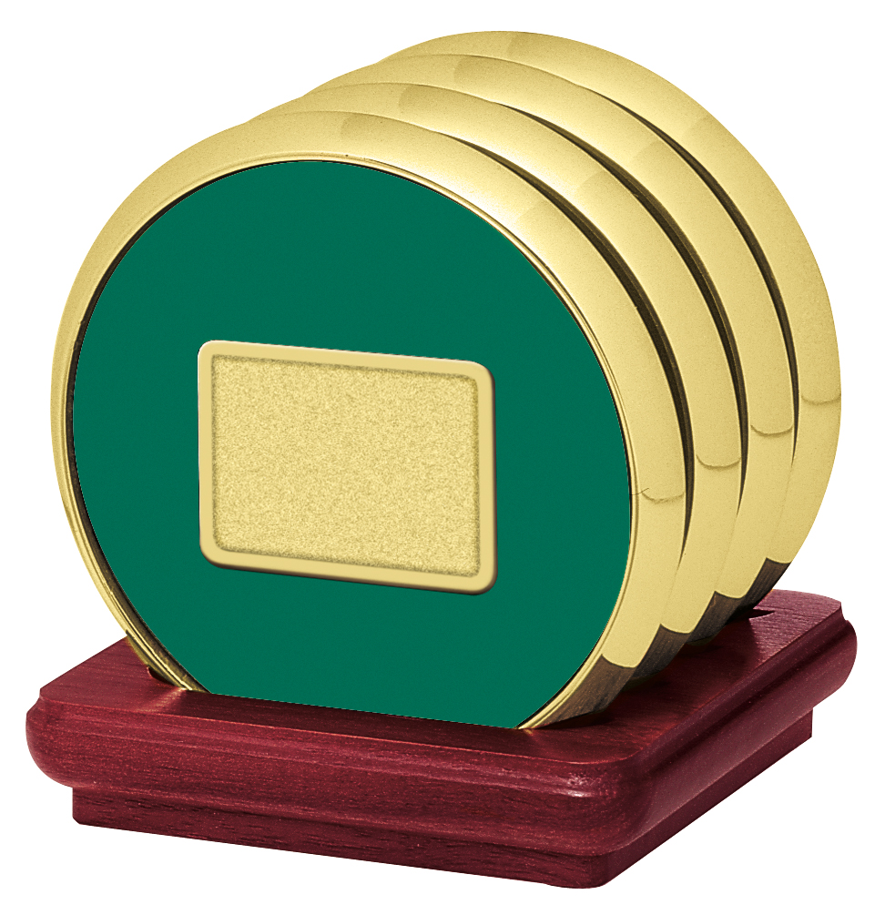 JAFFA® Four Coasters with Solid Cherry Stand 23