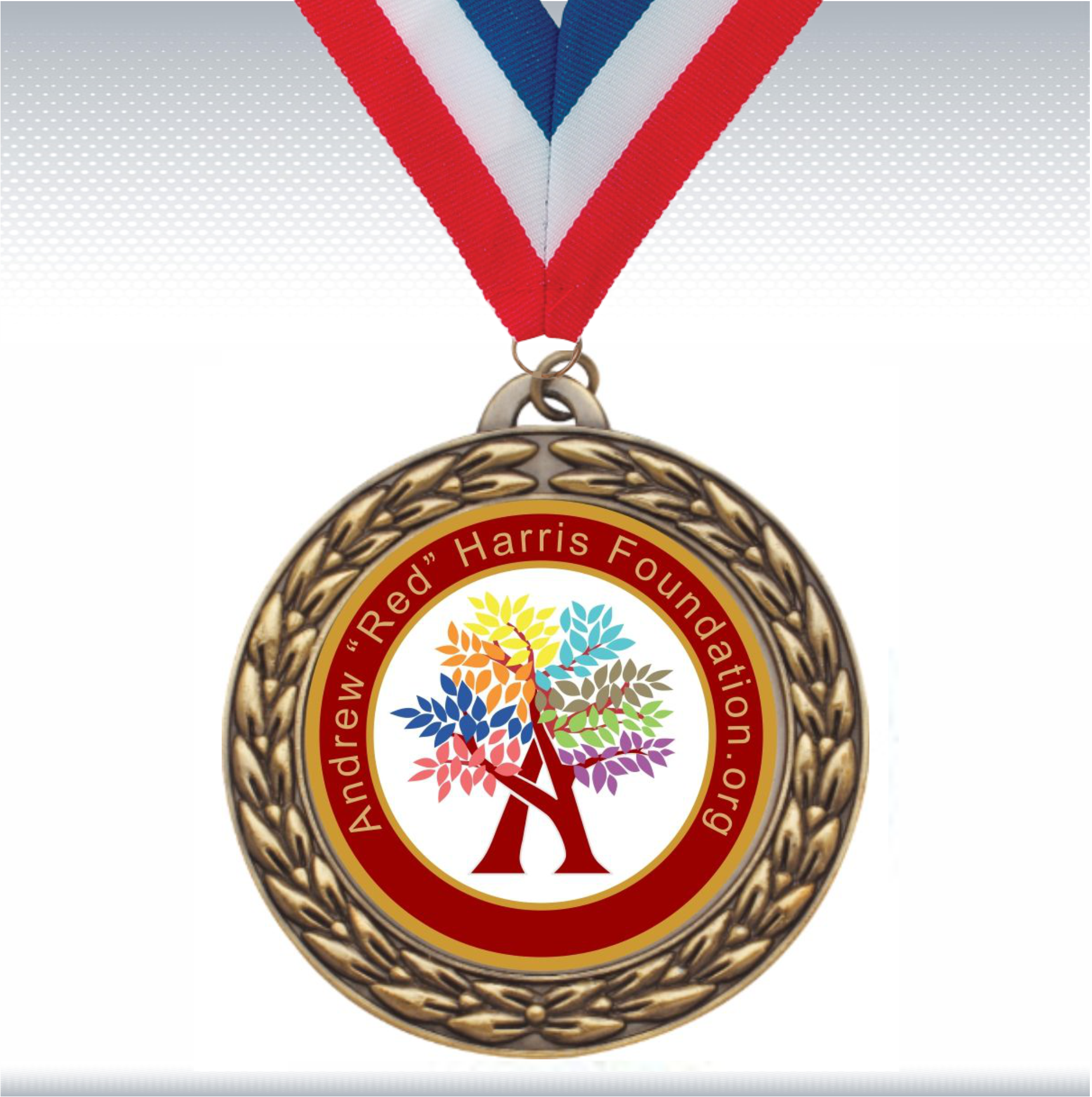 2 3/4" Antique Gold Insert Medal 15