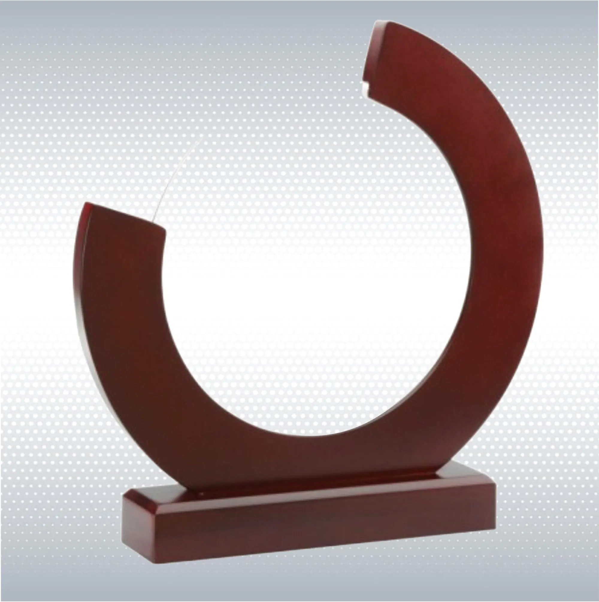 Mahogany Finish Glass Award 3